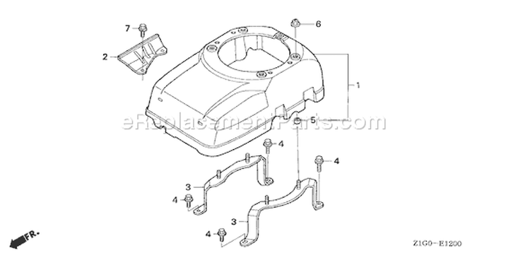 Page H Diagram and Parts List for GXV390A1 Type DET3 - VIN# GJAGA-1000001-9999999 Honda Engine