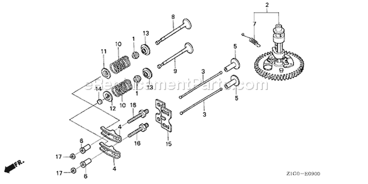 Page B Diagram and Parts List for GXV390A1 Type DET3 - VIN# GJAGA-1000001-9999999 Honda Engine