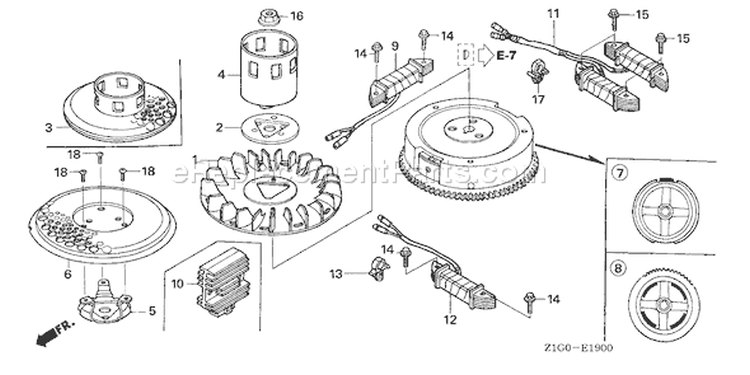 Page I Diagram and Parts List for GXV390A1 Type DET3 - VIN# GJAGA-1000001-9999999 Honda Engine