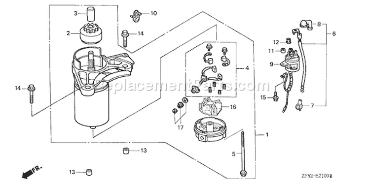 Page P Diagram and Parts List for GXV390K1 Type DET3 - VIN# GJAA-6000001-9999999 Honda Engine