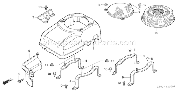 Page H Diagram and Parts List for GXV390K1 Type DET3 - VIN# GJAA-6000001-9999999 Honda Engine
