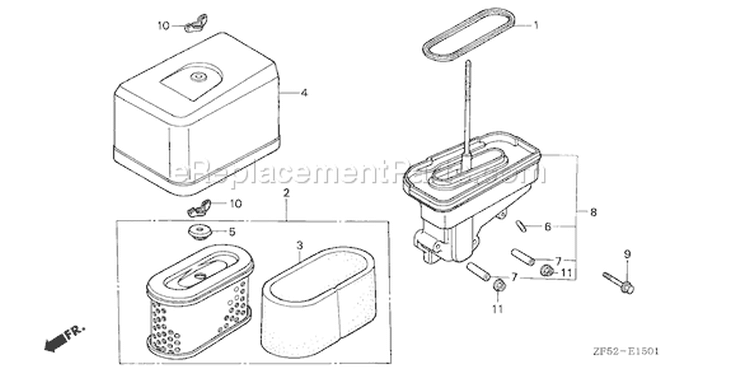 Page A Diagram and Parts List for GXV390K1 Type DP23 - VIN# GEAD-6000001-9999999 Honda Engine