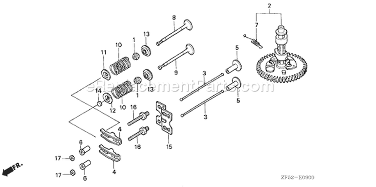 Page B Diagram and Parts List for GXV390K1 Type DET3 - VIN# GJAA-6000001-9999999 Honda Engine