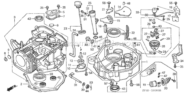 Page F Diagram and Parts List for GXV390K1 Type DET3 - VIN# GJAA-6000001-9999999 Honda Engine