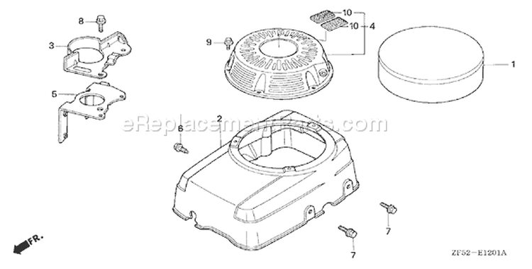 Page H Diagram and Parts List for GXV390K1 Type DP23 - VIN# GEAD-6000001-9999999 Honda Engine