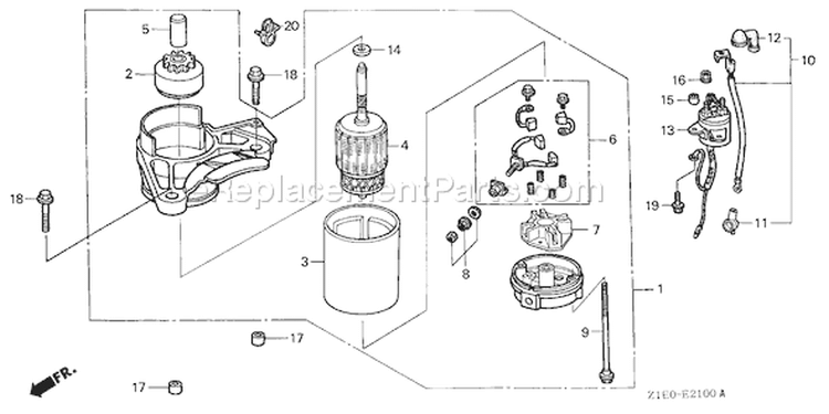 Page P Diagram and Parts List for GXV390T1 Type DETR - VIN# GJAAT-1000001-9999999 Honda Engine