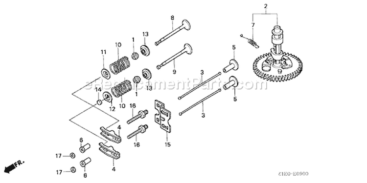 Page B Diagram and Parts List for GXV390T1 Type DP23 - VIN# GEAAT-1000001 Honda Engine