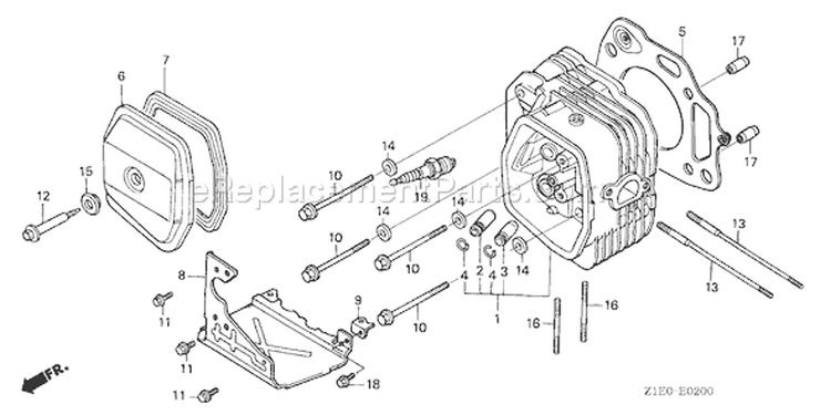 Page G Diagram and Parts List for GXV390T1 Type DP23 - VIN# GEAAT-1000001 Honda Engine