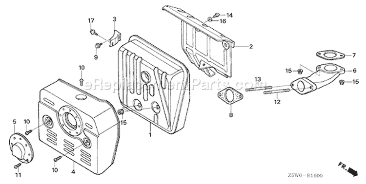 Page M Diagram and Parts List for GXV390UA1 Type DETR - VIN# GJANA-1000001-9999999 Honda Engine