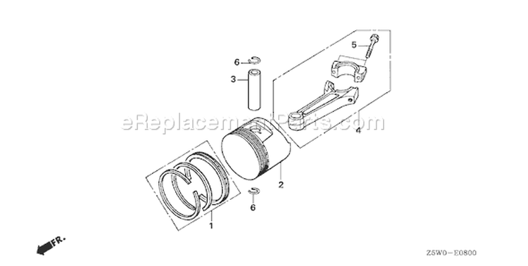 Page O Diagram and Parts List for GXV390UA1 Type DETR - VIN# GJANA-1000001-9999999 Honda Engine