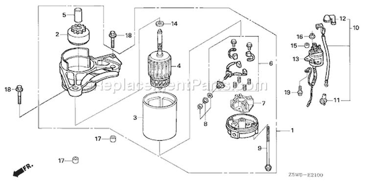 Page P Diagram and Parts List for GXV390UA1 Type DETR - VIN# GJANA-1000001-9999999 Honda Engine