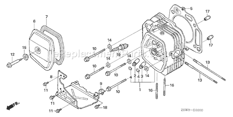 Page G Diagram and Parts List for GXV390UA1 Type DETR - VIN# GJANA-1000001-9999999 Honda Engine