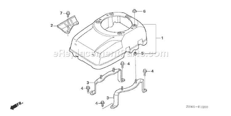 Page H Diagram and Parts List for GXV390UA1 Type DETR - VIN# GJANA-1000001-9999999 Honda Engine