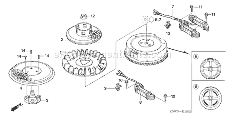 Page I Diagram and Parts List for GXV390UA1 Type DETR - VIN# GJANA-1000001-9999999 Honda Engine
