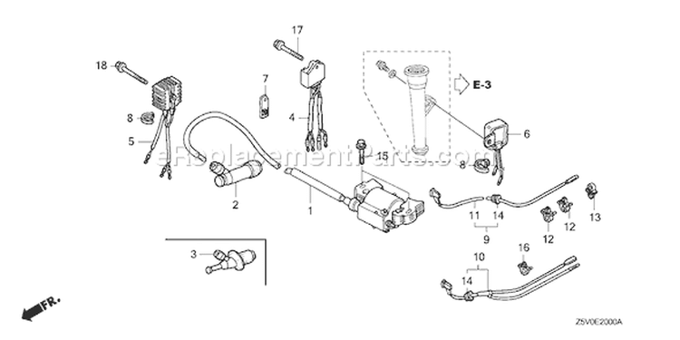 Page K Diagram and Parts List for GXV390UT1 Type DFWT - VIN# GJADT-1000001 Honda Engine