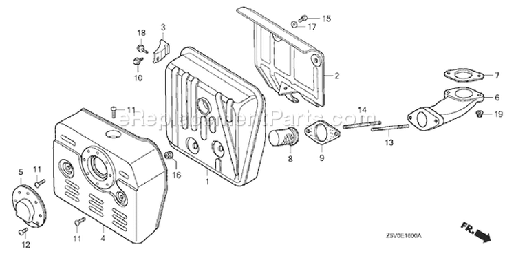 Page M Diagram and Parts List for GXV390UT1 Type DFWT - VIN# GJADT-1000001 Honda Engine