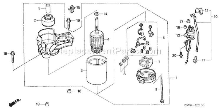 Page P Diagram and Parts List for GXV390UT1 Type DFWT - VIN# GJADT-1000001 Honda Engine