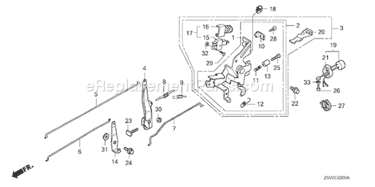 Page D Diagram and Parts List for GXV390UT1 Type DX2 - VIN# GJADT-1000001 Honda Engine
