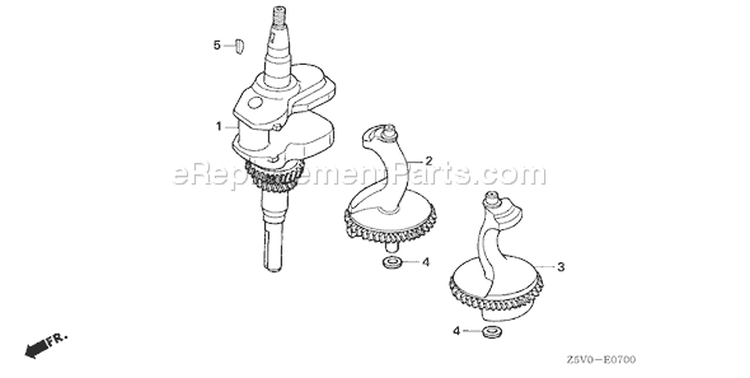 Page E Diagram and Parts List for GXV390UT1 Type DFWT - VIN# GJADT-1000001 Honda Engine