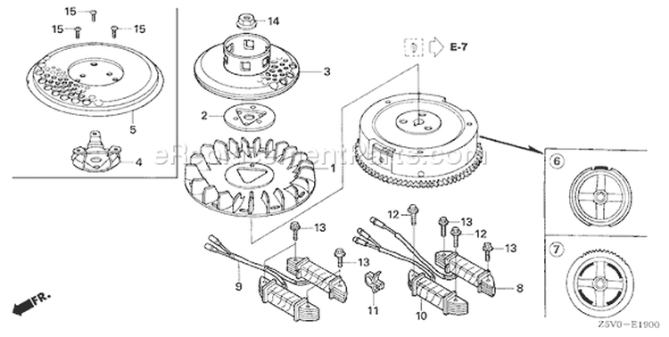 Page I Diagram and Parts List for GXV390UT1 Type DFWT - VIN# GJADT-1000001 Honda Engine