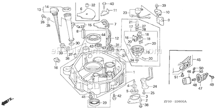 Page M Diagram and Parts List for GXV390 Type DAET - VIN# GJAA-1000001-2063521 Honda Engine