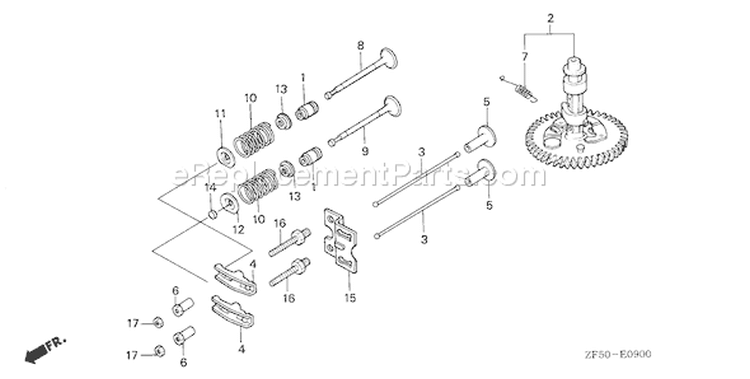 Page B Diagram and Parts List for GXV390 Type DAET - VIN# GJAA-1000001-2063521 Honda Engine