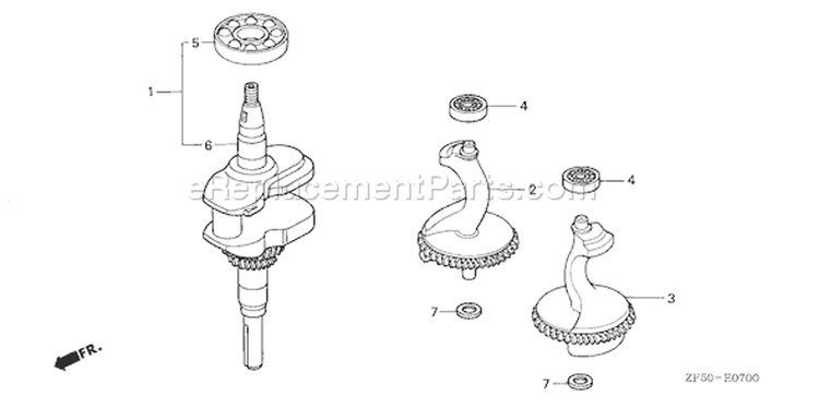 Page E Diagram and Parts List for GXV390 Type DAET - VIN# GJAA-1000001-2063521 Honda Engine