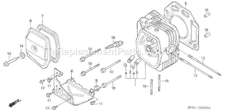 Page G Diagram and Parts List for GXV390 Type DAET - VIN# GJAA-1000001-2063521 Honda Engine