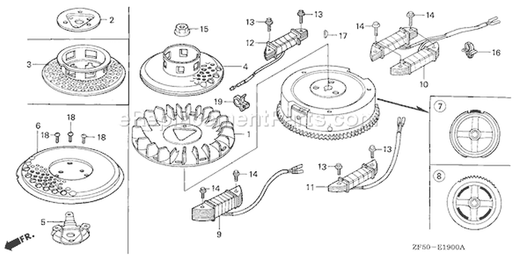 Page I Diagram and Parts List for GXV390 Type DAET - VIN# GJAA-1000001-2063521 Honda Engine