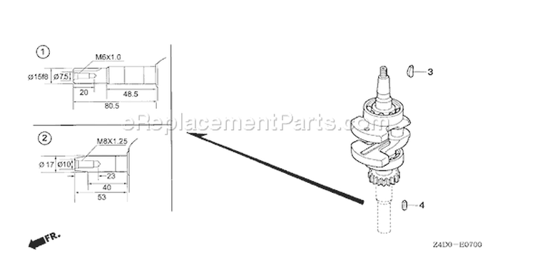 Page F Diagram and Parts List for GXV50U Type SAR - VIN# GJAAK-1000001 Honda Engine