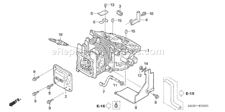 Page G Diagram and Parts List for GXV50U Type SAR - VIN# GJAAK-1000001 Honda Engine