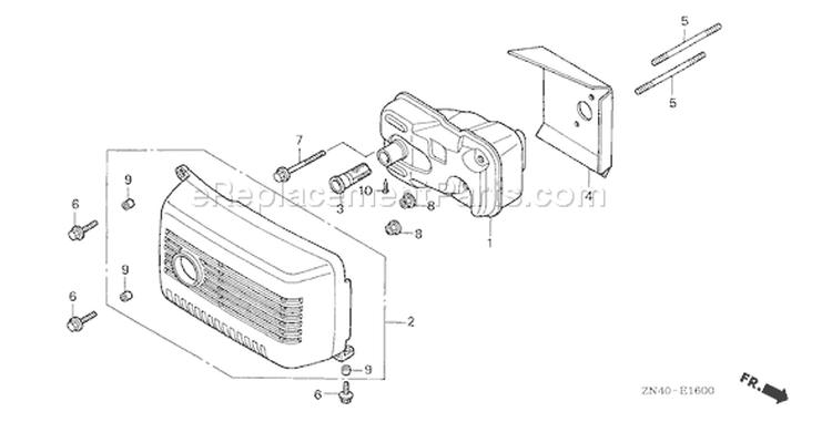 Page L Diagram and Parts List for GXV50 Type SAA - VIN# GJAG-1100001-1199999 Honda Engine