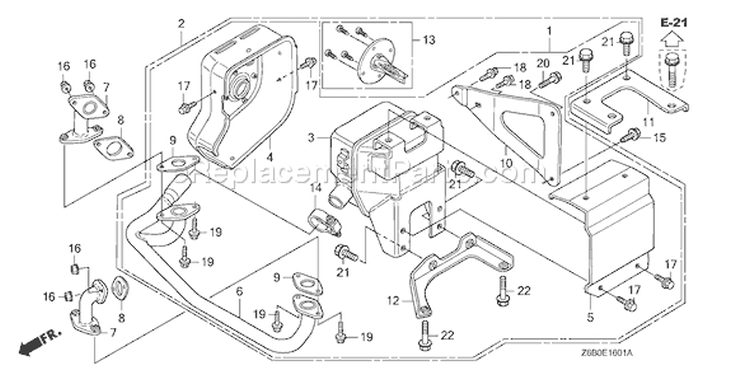 Page M Diagram and Parts List for GXV530R Type DXA2 - VIN# GJAEK-1000001 Honda Engine