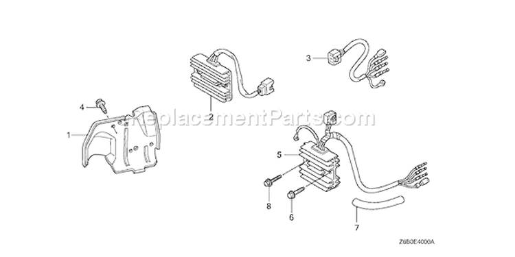 Page R Diagram and Parts List for GXV530R Type EEA1 - VIN# GJAEK-1000001 Honda Engine