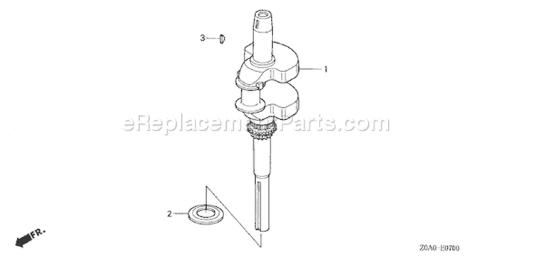 Page E Diagram and Parts List for GCV530 Type QXA4 - VIN# GJAMM-1000001-9999999 Honda Engine