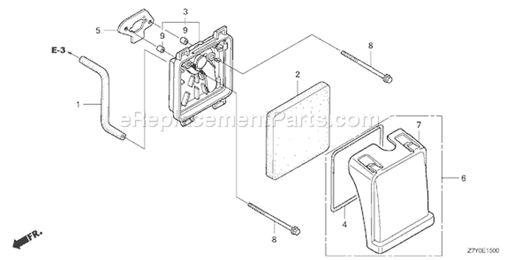 Page A Diagram and Parts List for GXV57U Type N7E1 - VIN# GJAJK-1000001 Honda Engine