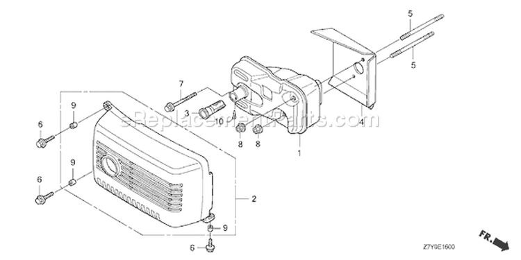 Page L Diagram and Parts List for GXV57U Type N7E1 - VIN# GJAJK-1000001 Honda Engine