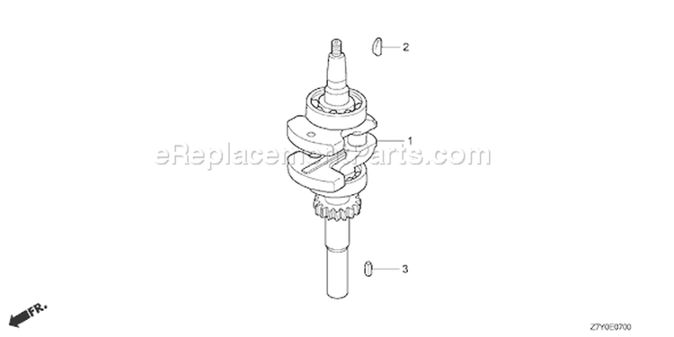 Page F Diagram and Parts List for GXV57U Type N7E1 - VIN# GJAJK-1000001 Honda Engine