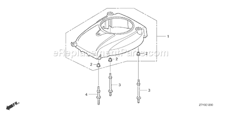 Page H Diagram and Parts List for GXV57U Type N7E1 - VIN# GJAJK-1000001 Honda Engine