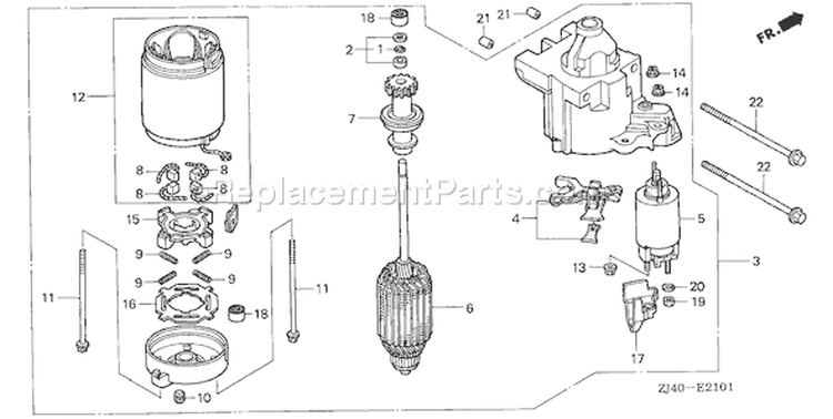 Page P Diagram and Parts List for GXV610K1 Type QAFA - VIN# GJAC-2020001-9999999 Honda Engine
