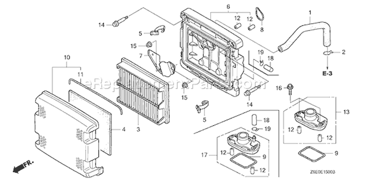 Page A Diagram and Parts List for GXV620R1 Type TAE2 - VIN# GJAGK-1000001 Honda Engine