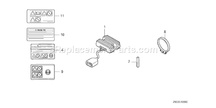 Page O Diagram and Parts List for GXV620R1 Type TAE2 - VIN# GJAGK-1000001 Honda Engine