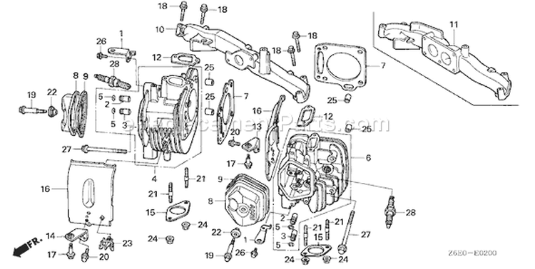 Page G Diagram and Parts List for GXV620R1 Type TAE2 - VIN# GJAGK-1000001 Honda Engine