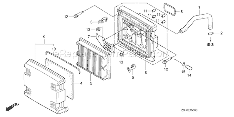 Page A Diagram and Parts List for GXV670U Type TAF4 - VIN# GJAHK-1000001 Honda Engine
