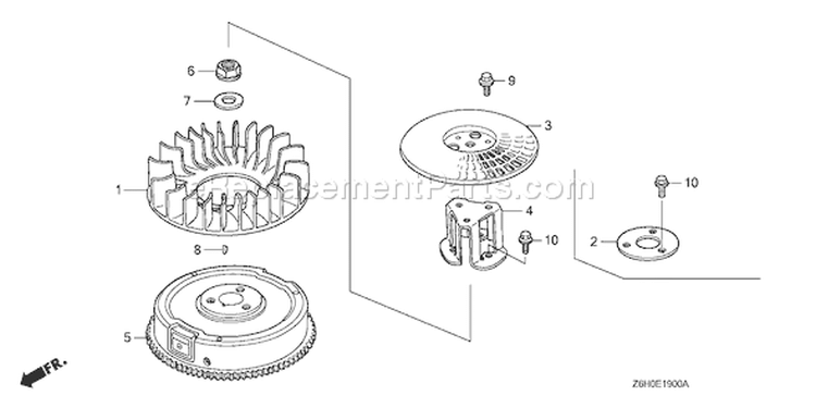 Page I Diagram and Parts List for GXV670R Type TAE2 - VIN# GJAHK-1000001 Honda Engine