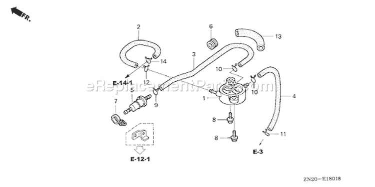 Fuel_Pump_(Taf2) Diagram and Parts List for GXV670 Type TAF2/AVIN# GJAH-1020001-9999999 Honda Engine