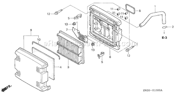Page A Diagram and Parts List for GXV670 Type TAF - VIN# GJAH-1000001-1019999 Honda Engine