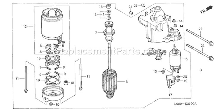Page Q Diagram and Parts List for GXV670 Type TAF - VIN# GJAH-1000001-1019999 Honda Engine