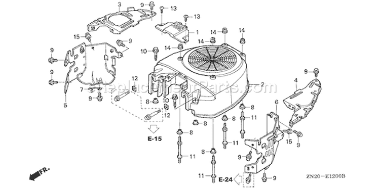 Page I Diagram and Parts List for GXV670 Type TAF - VIN# GJAH-1000001-1019999 Honda Engine