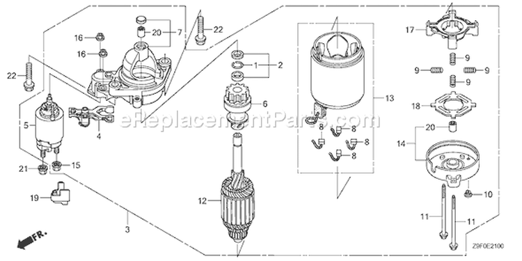 Page P Diagram and Parts List for GXV690R Type TAF3 - VIN# GJARK-1000001 Honda Engine